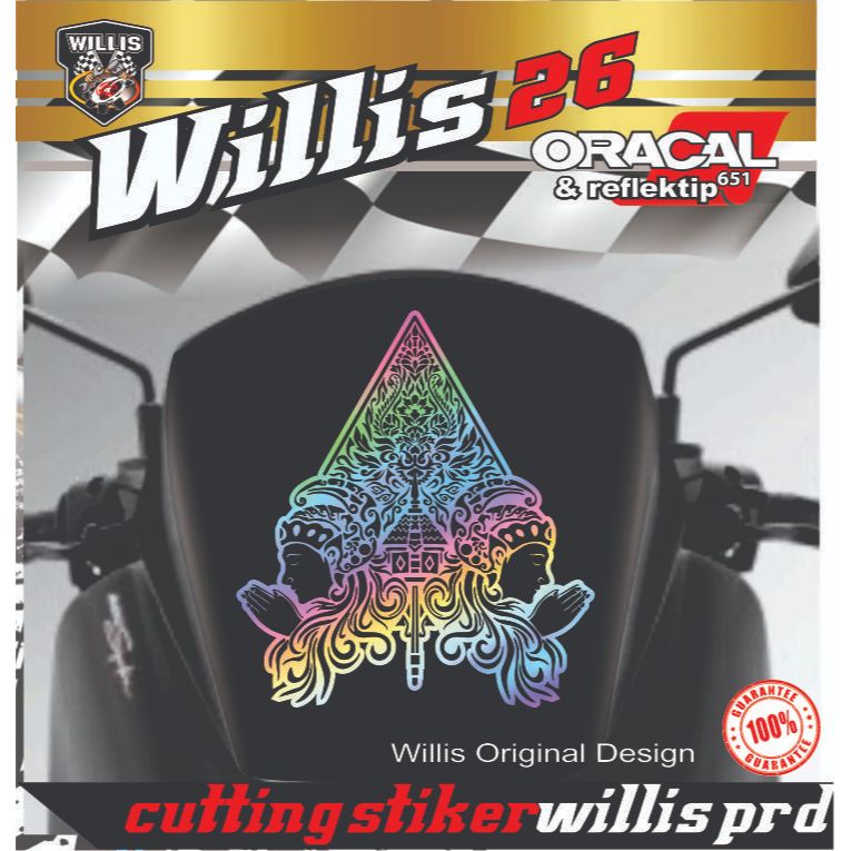 Cutting Stiker Visor Gunungan Wayang srikandi Bisa untuk PCX NMAX