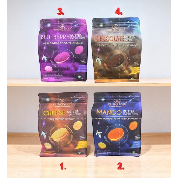 

Krisma Food 100gr Cheese Mango Blueberry Chocolate Kukis Krim Keju Rasa Mangga Blue Beri Cokelat Coklat Krismafood Macaroon Makaron Cookies Kukis