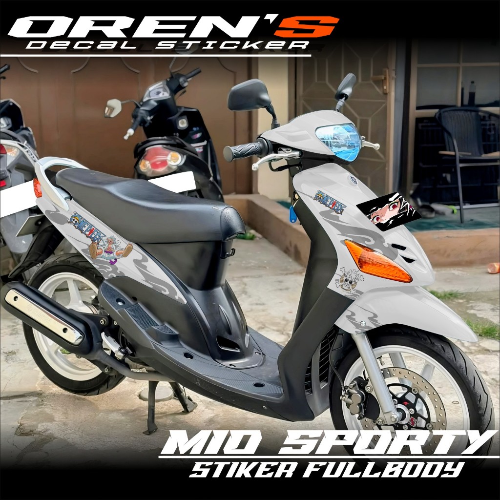 Stiker Variasi Mio Sporty Fullbody Design Anime - Decal Fullbody Mio Sporty Motif Luffy One Piece