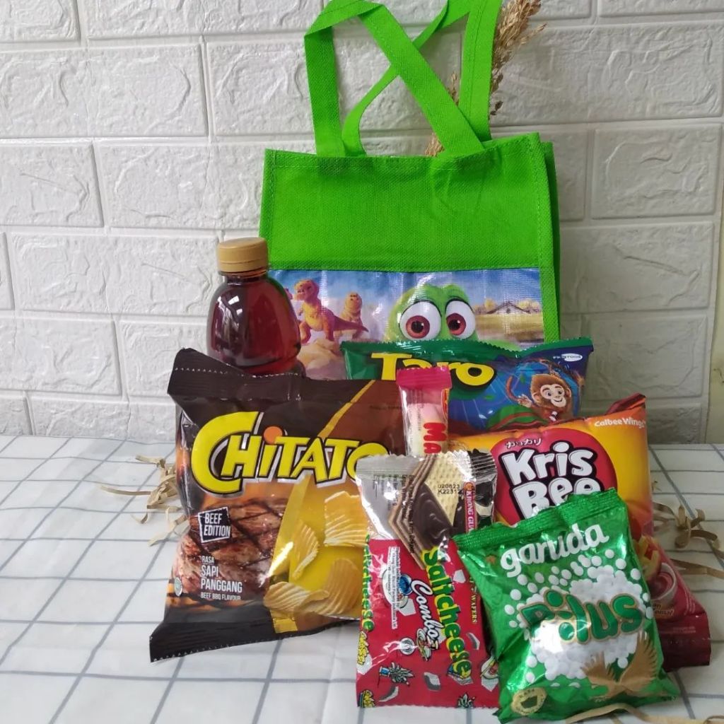 

LUSIN - BOY Tas Ulang Tahun Bingkisan Snack Goodie Bag Ulang Tahun Anak Premium Spunbond Bag Tebal