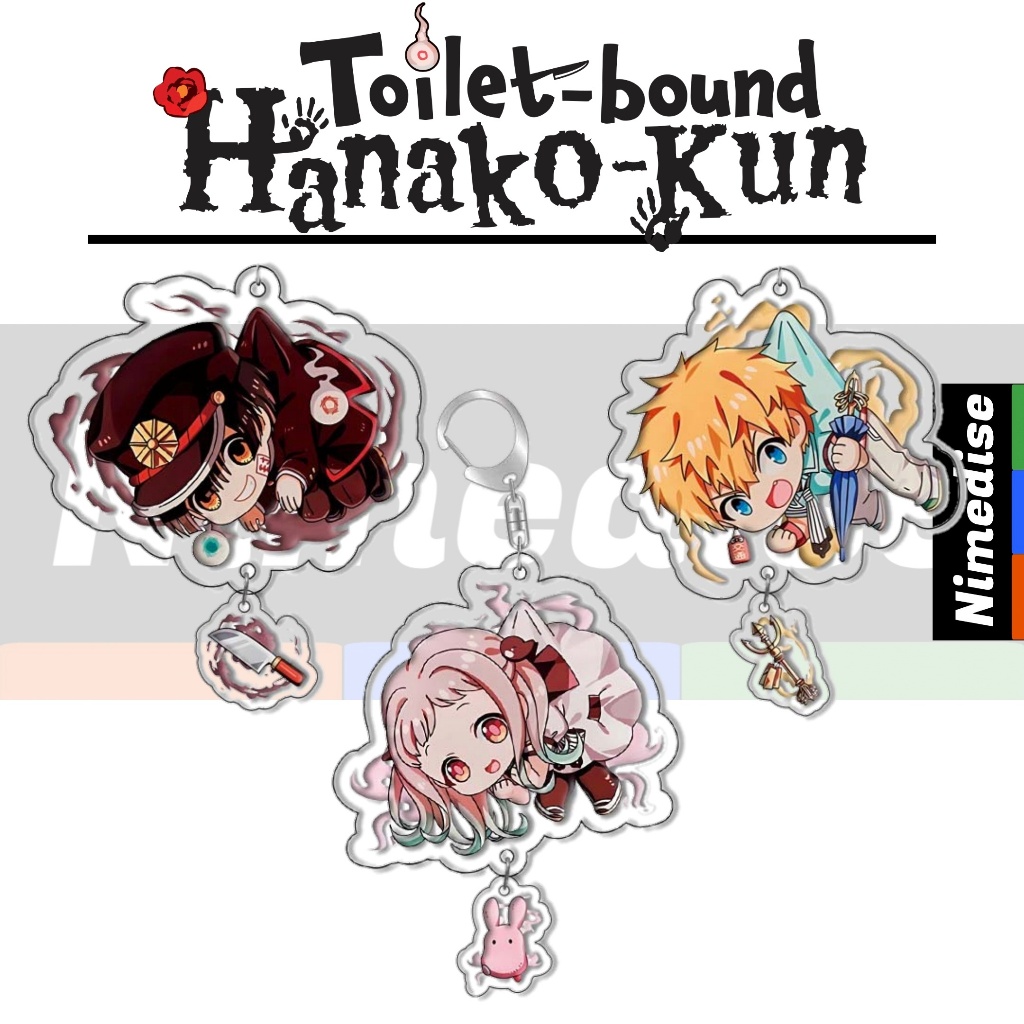 Gantungan Kunci Hanako Toilet-Bound Hanako-kun Akrilik Transparan Keychain Hanako Souvenir Yamashiro