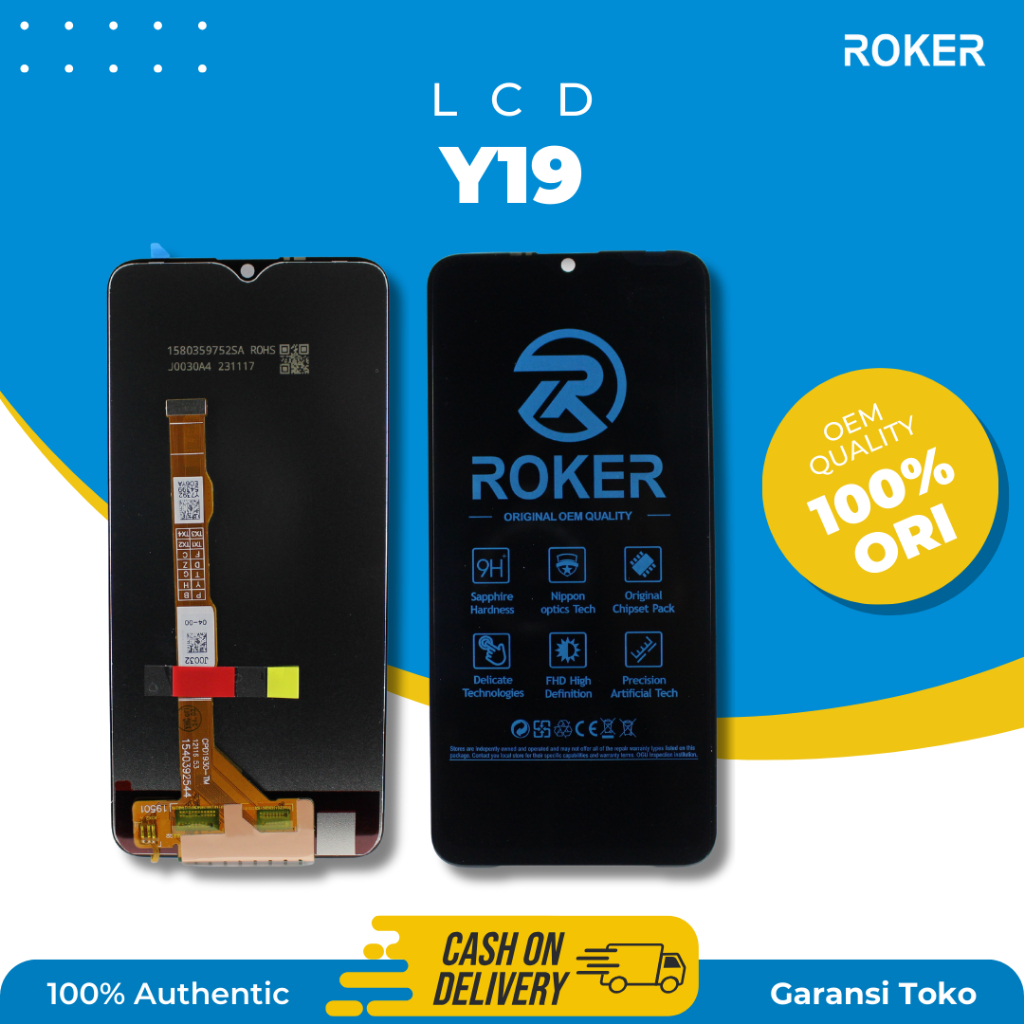 ROKER LCD VIVO Y19 1915 FULLSET LCD TOUCHSCREEN