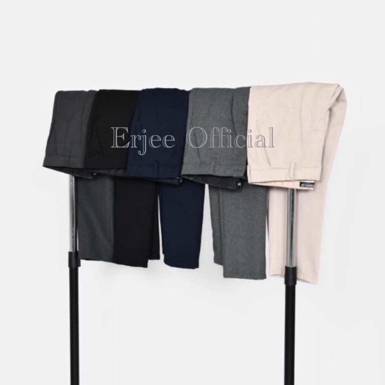 KODE B84Q ERJEE  Celana Bahan Formal Pria Slim Fit
