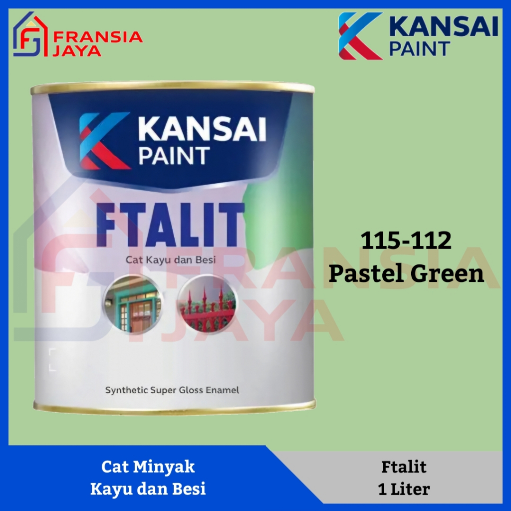 Ftalit 1 Kg KF 112 Pastel Green Kansai Cat Minyak Besi dan Kayu