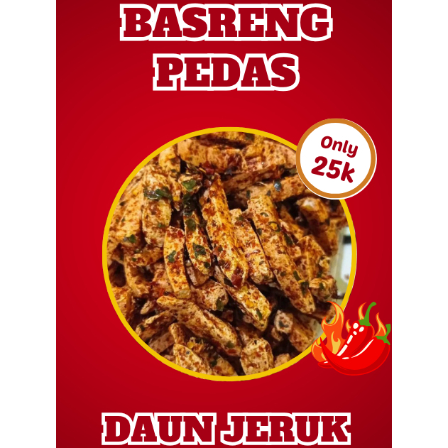 

Basreng Pedas Daun Jeruk 500gr | Camilan Kering Pedas Gurih
