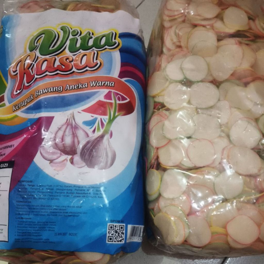 

KERUPUK BAWANG ANEKA WARNA CAP VITA RASA 5KG