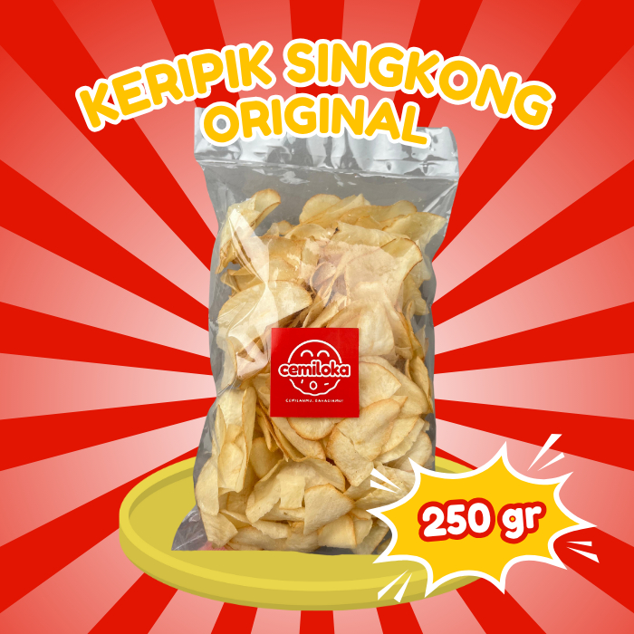 

Cemiloka Keripik Singkong Original 250 Gram | Cemilan Klasik Kriuk | Snack Rumahan Tradisional | Makanan Ringan Renyah | Camilan Lokal Murah | Snack Teman Ngopi | Snack Singkong Asli Nusantara