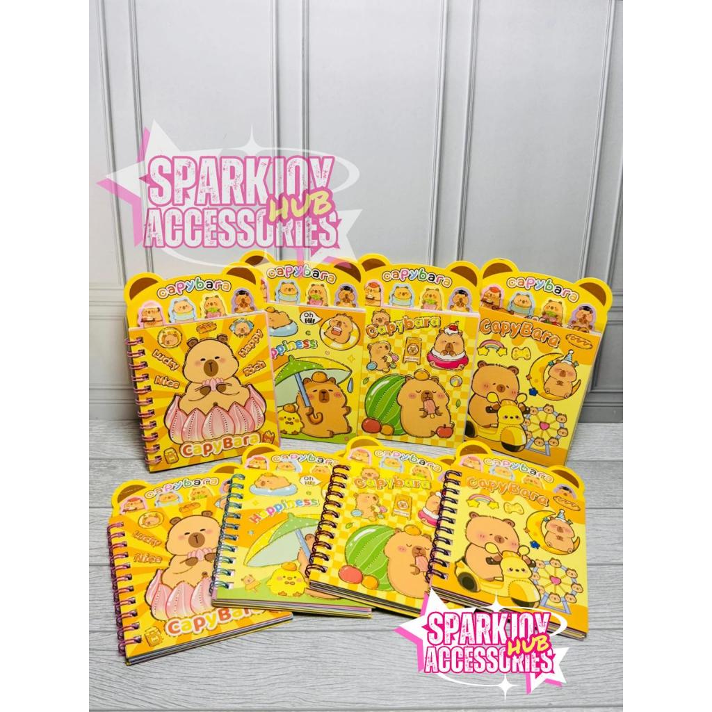 

[PREMIUM] Note Book + Stiker Karakter Capybara Spiral Mini Lucu, Import China