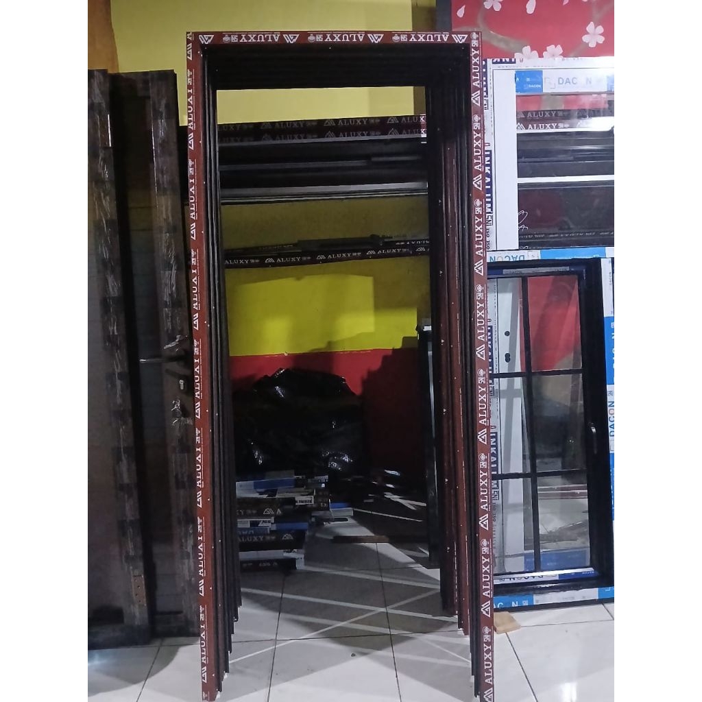 KUSEN PINTU ( KUSEN SAJA ) UKURAN 200x90 BISA COSTUM UKURAN GRATIS PACKING KAYU