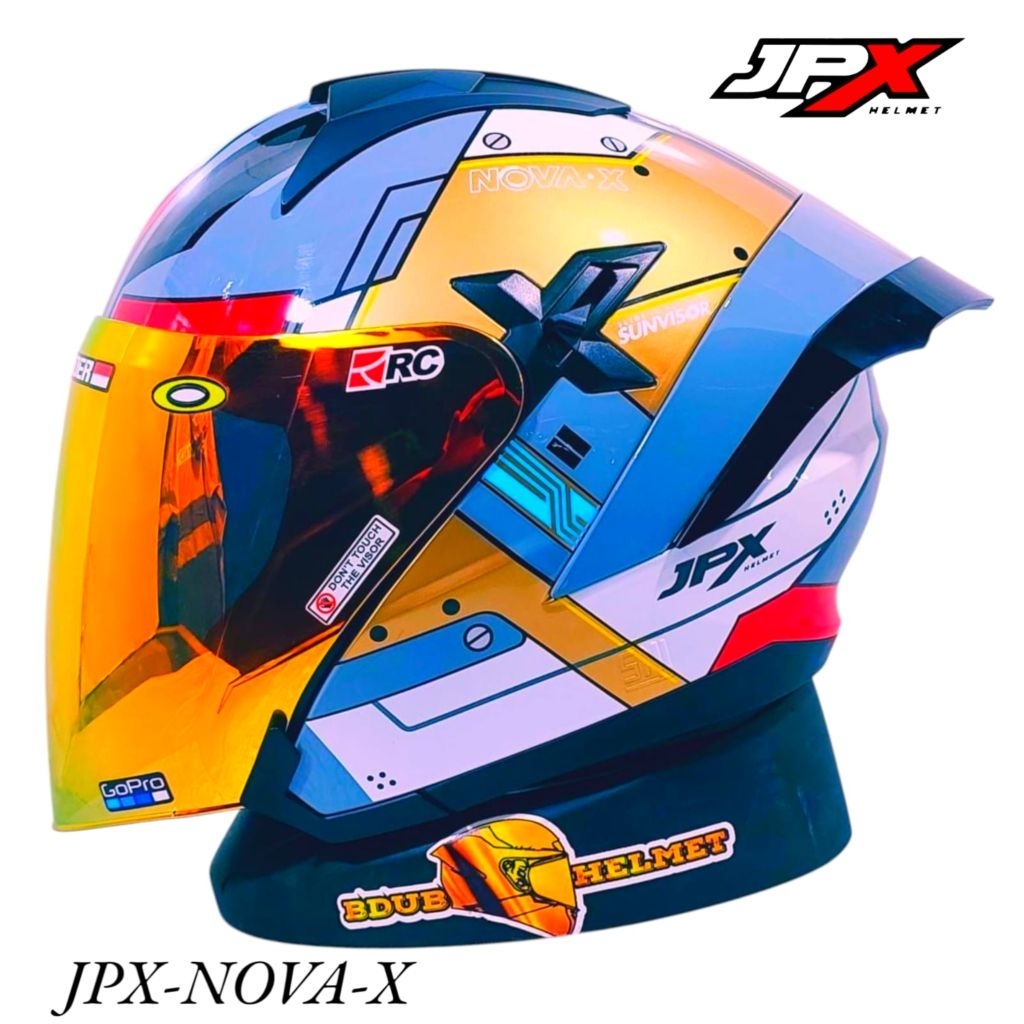 helm jpx Nova x motif N5 paket ganteng 100% ORI jpx baru