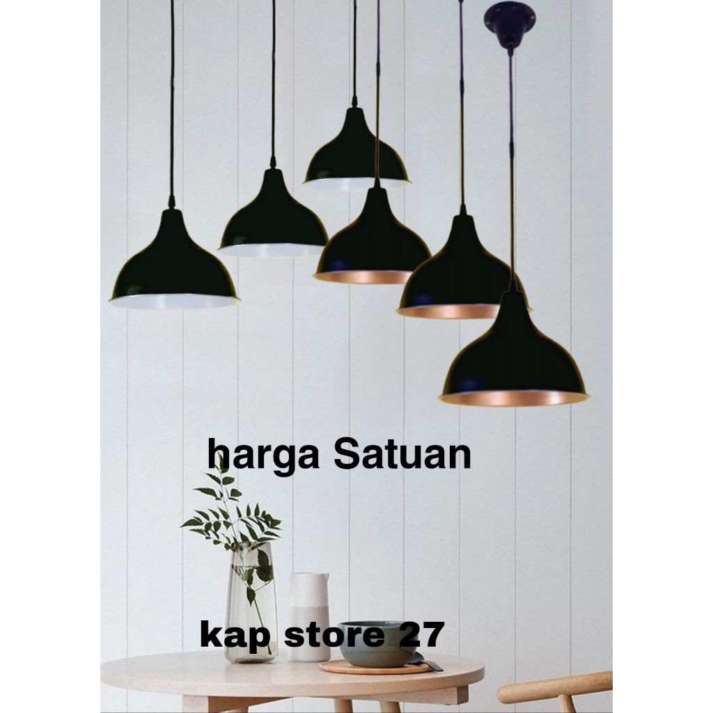 kap lampu gantung aluminium