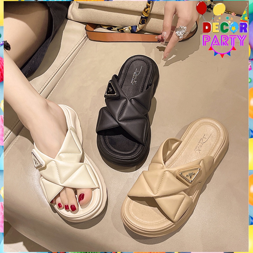 Harga Max DP Sandal Slop Wanita Fashion Bentuk Tali Silang Miland Karet Elastis Slipper Kekinian 685
