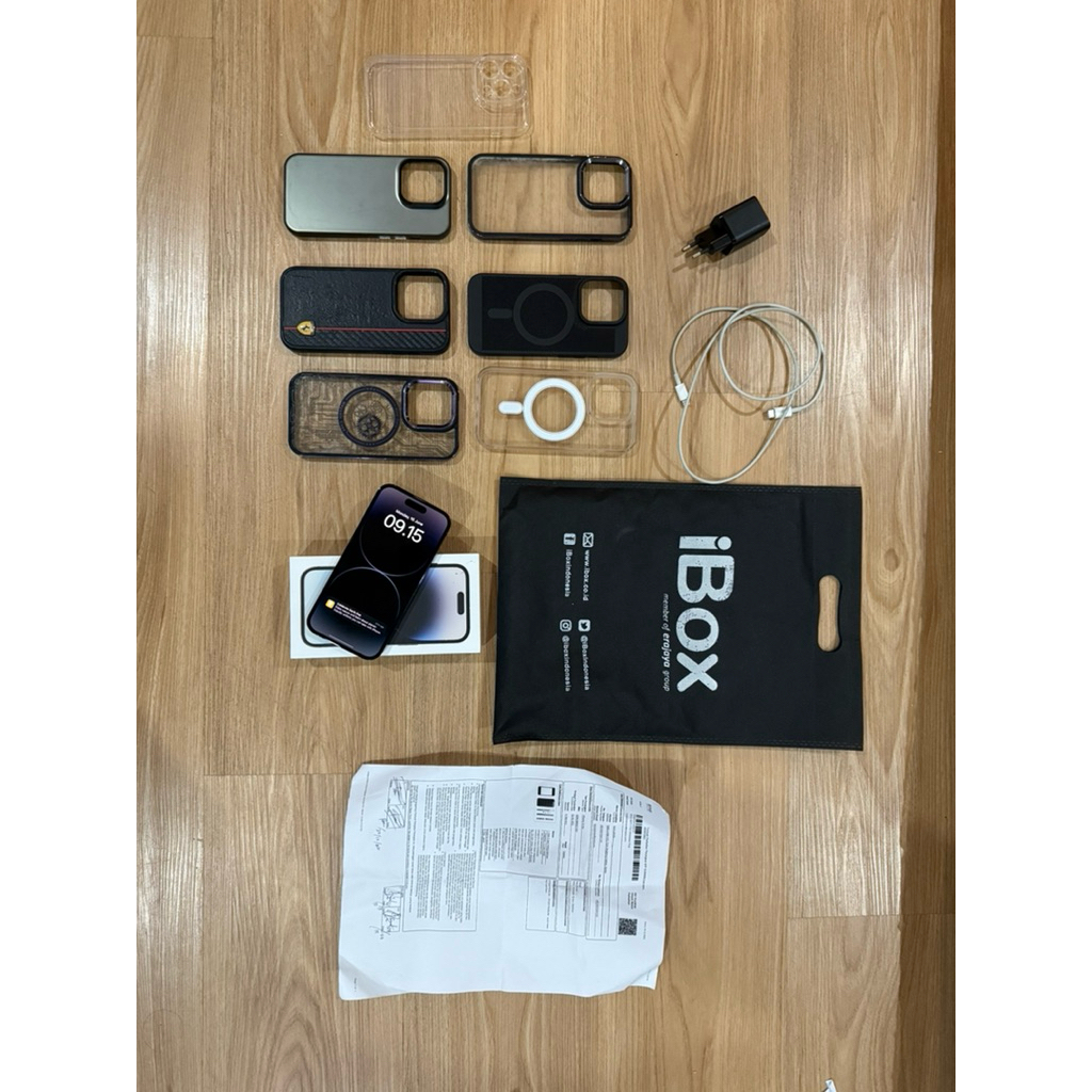 Iphone 14 pro 128gb ibox full invoice lengkap ex service