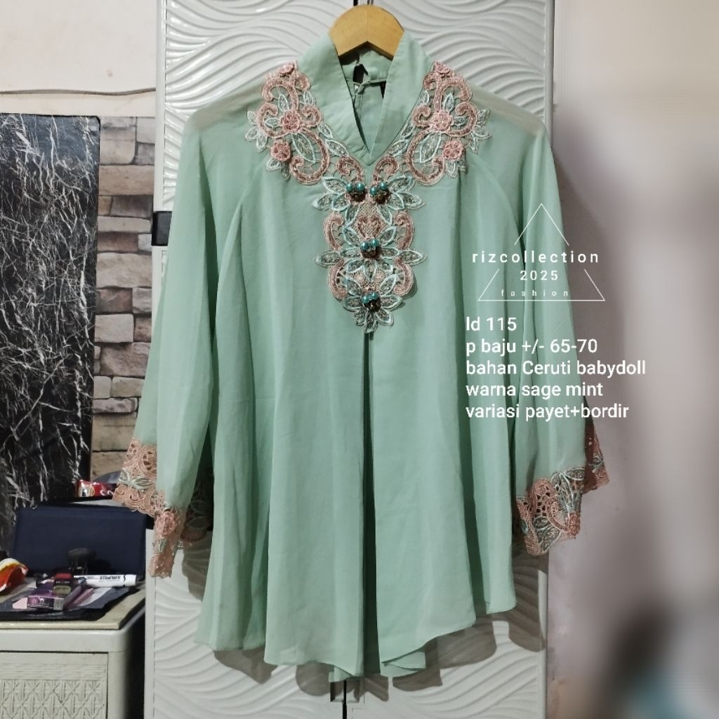 BLOUSE CERUTI BABYDOL//SAGE BLOUSE CERUTI//BLOUSE BORDIR