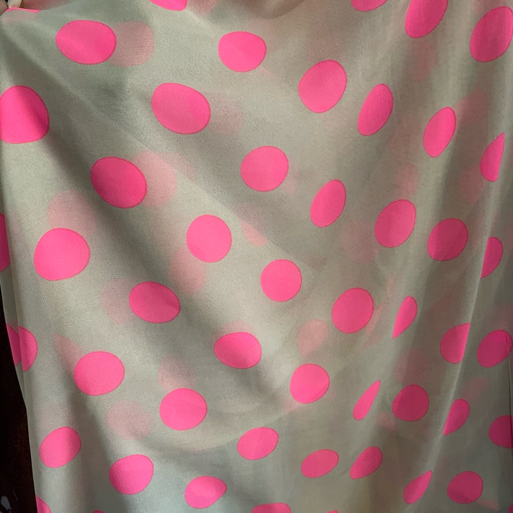 kain sifon sutra motif polkadot premium - kain sifon ceruty - kain ceruty baby doll - kain sifon mot