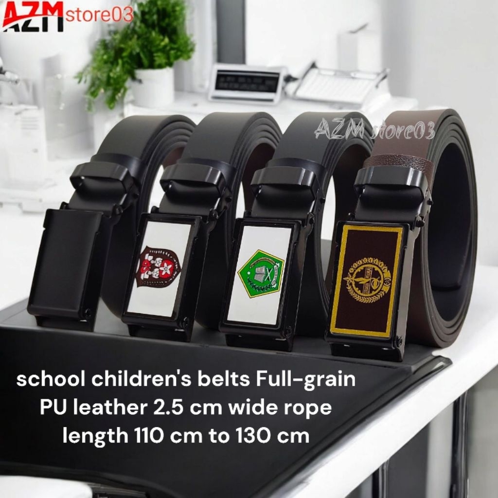 sabuk gesper ikat pinggang anak sekolah TK&SD mi pramuka tali pu leather 2.5 cm