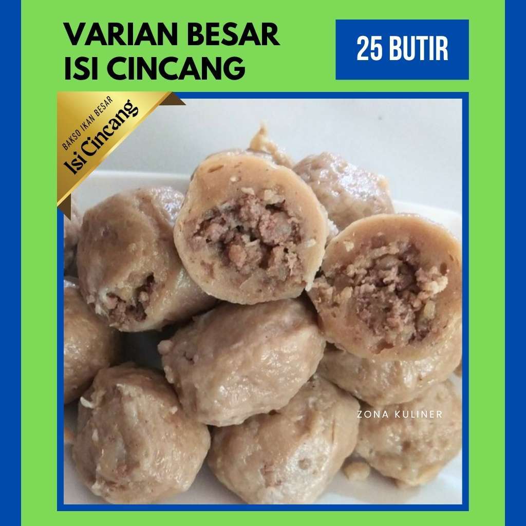 

Bakso Ikan Varian Besar Isi Cincang 25 Butir