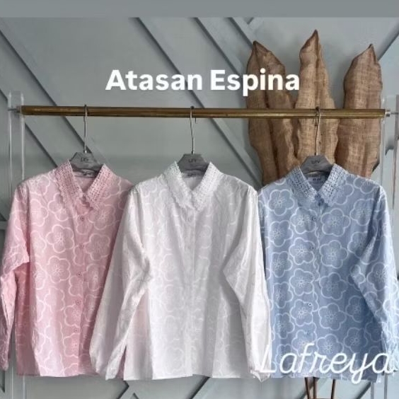 ESPINA KEMEJA KATUN BORDIR BOLONG
