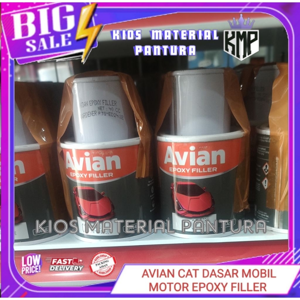CAT DASAR EPOXY FILLER AVIAN CAT ANTI KARAT 2 komponen  200ml