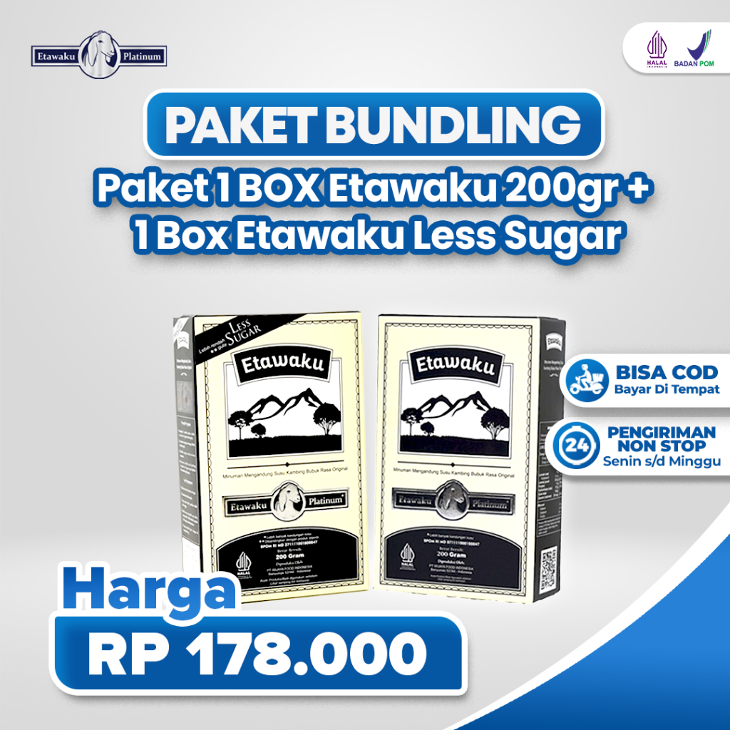 

[Promo Bundling] Etawaku Platinum dan Etawaku Less Sugar - Makin Hemat Sembuhkan Masalah Pernafasan Asma Sesak Nafas dan Paru Paru Original