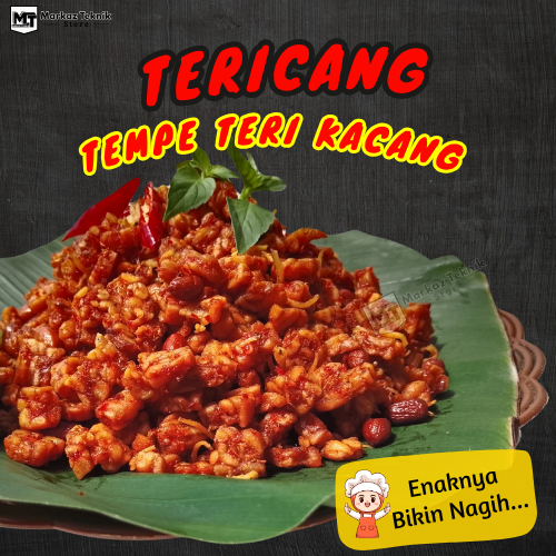 

Tempe Teri Kacang balado lauk kering praktis siap saji pedas manis asin gurih