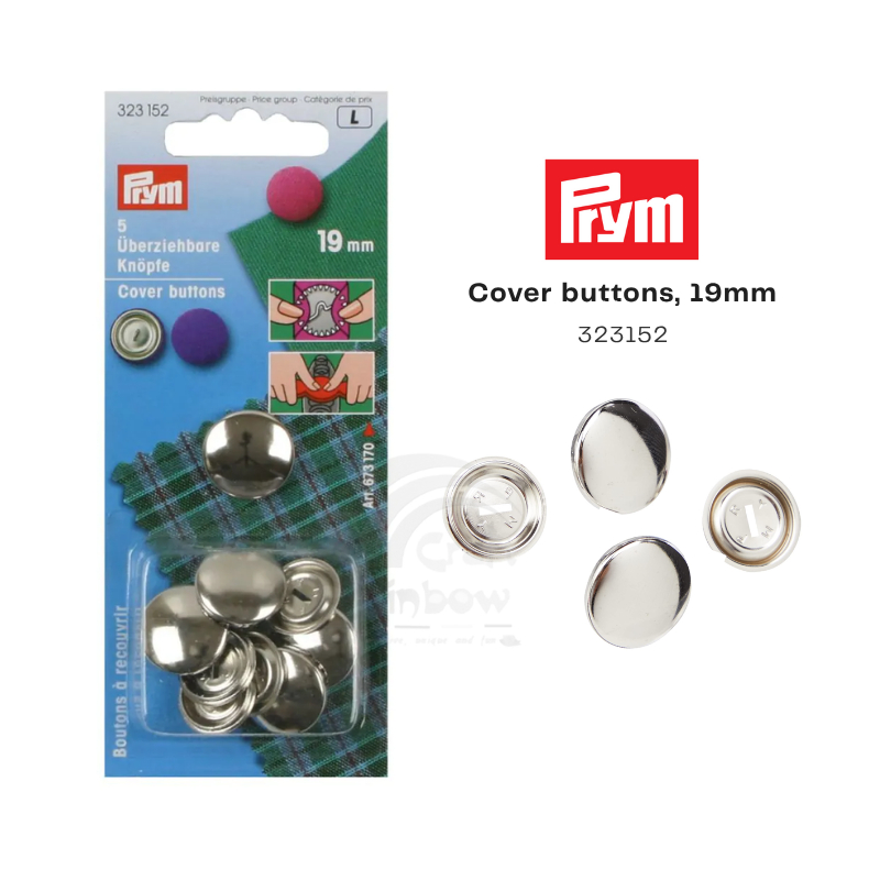 PRYM Kancing Bungkus Cover Butt 19mm 5 pcs 323152