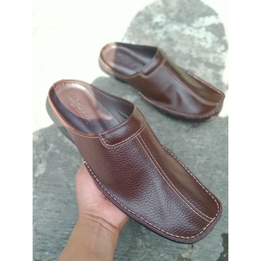 Sepatu Sandal Bustong Pria Casual KULIT Premium