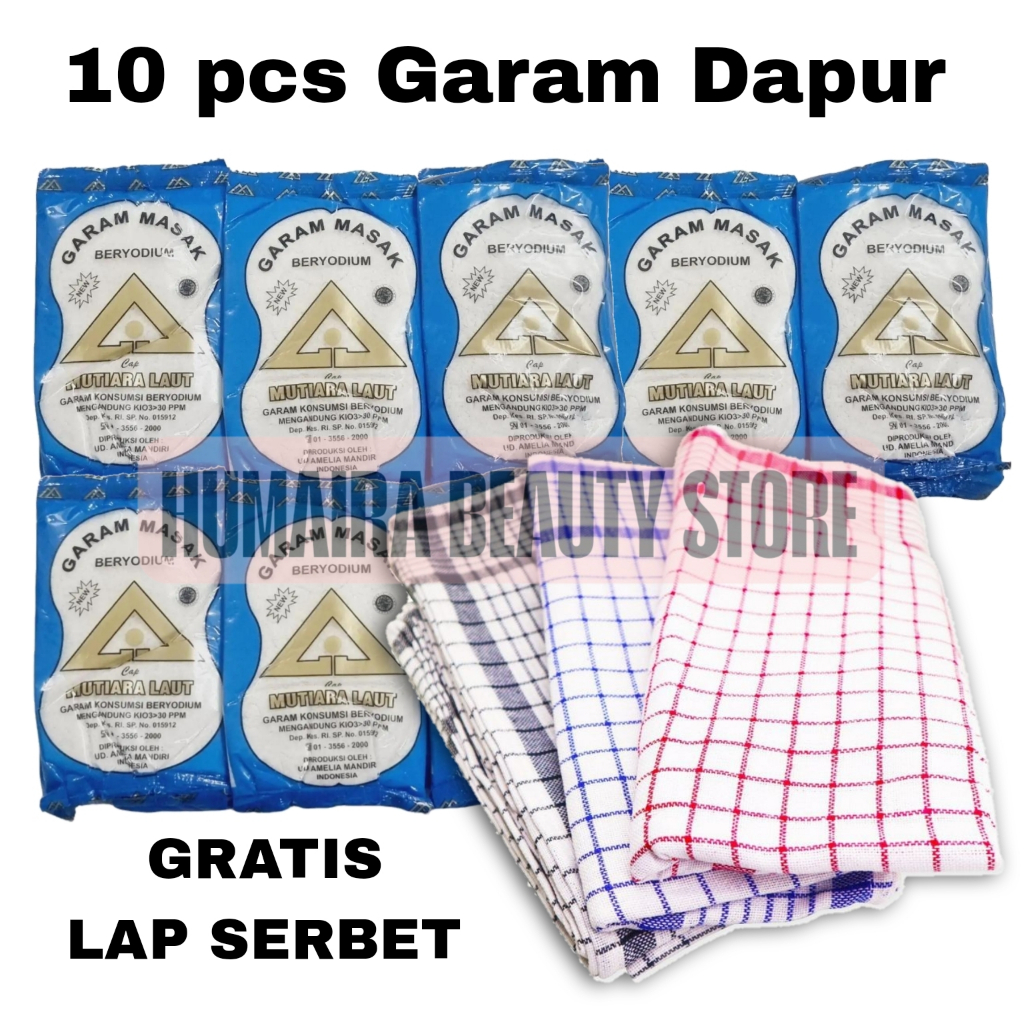 

Garam Masak Mutiara Laut Berydium 10 pcs Gratis Lap Serbet