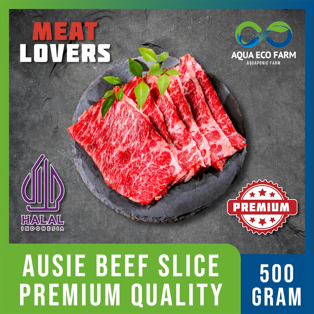 

[AquaEcoFarm] BEEF SLICE AUSIE 500gr PREMIUM Quality daging sapi import bbq Bandung