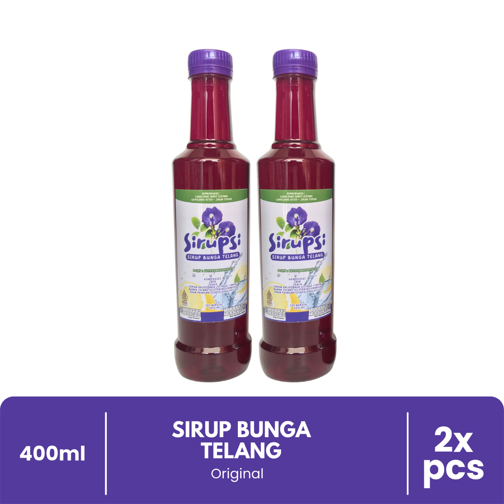 

SIRUPSI SIRUP BUNGA TELANG BUTTERFLY PEA Bundling 2pcs (Original)