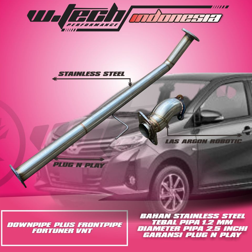 Downpipe Plus Frontpipe Fortuner VNT