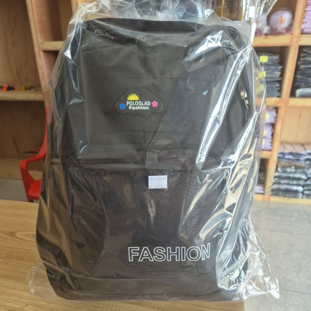 Tas Sekolah Anak Ransel Warna Hitam SD SMP SMA Wanita Perempuan Cewek Polo