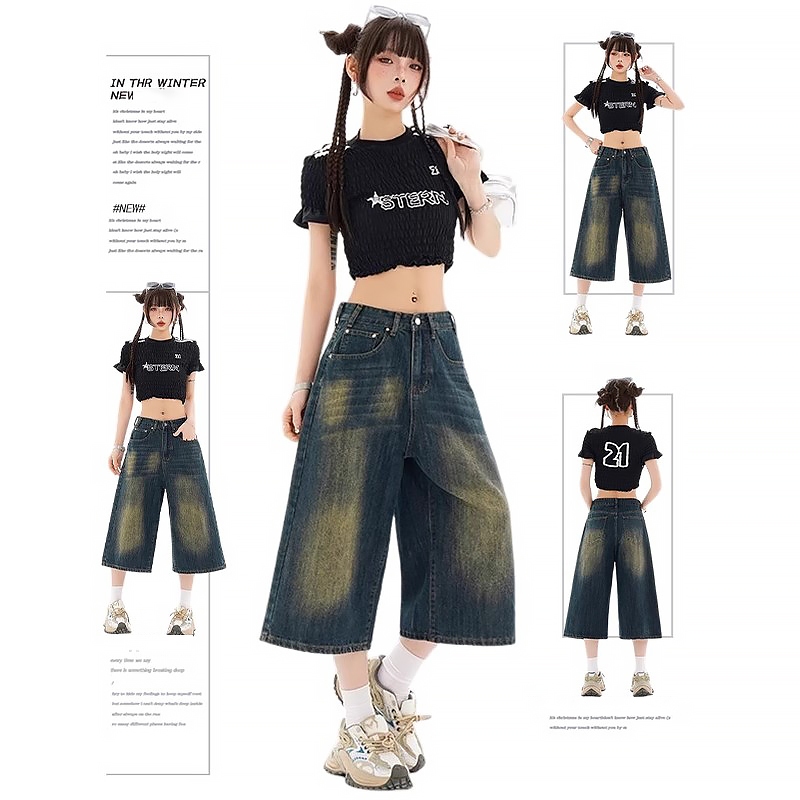 Ready  Celana Jeans 7 Pancing Wanita /Best Seller di Shopee/Untuk Pasangan / Bersama Teman fashion b