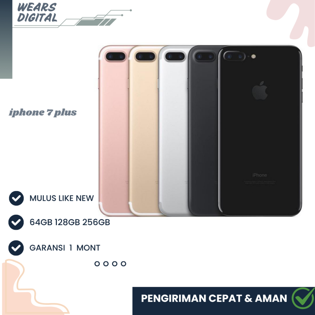 ip 7p+ second 128gb /32gb original fullset All Function Good mulus