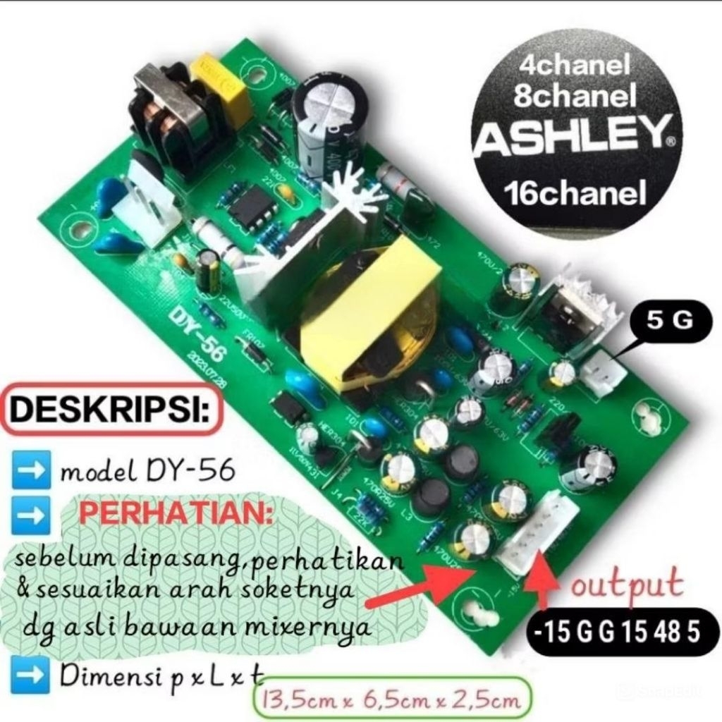 Psu Mixer Ashley DY-56  Power suplay Mdx16