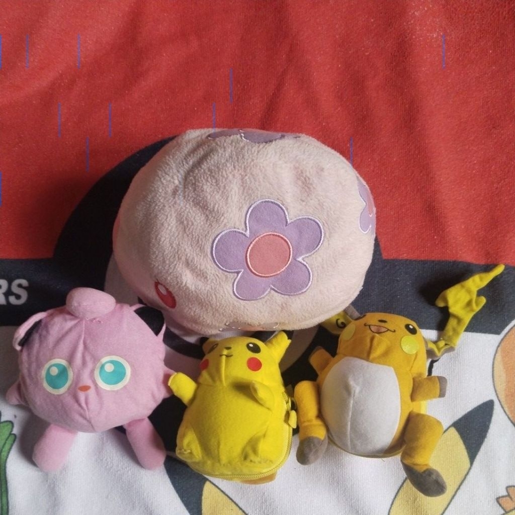 Boneka pokemon bolak- balik /dua karakter Pikachu-Raichu, Jigglypuff-Wigglytuff, Munna-pokeball #Pok