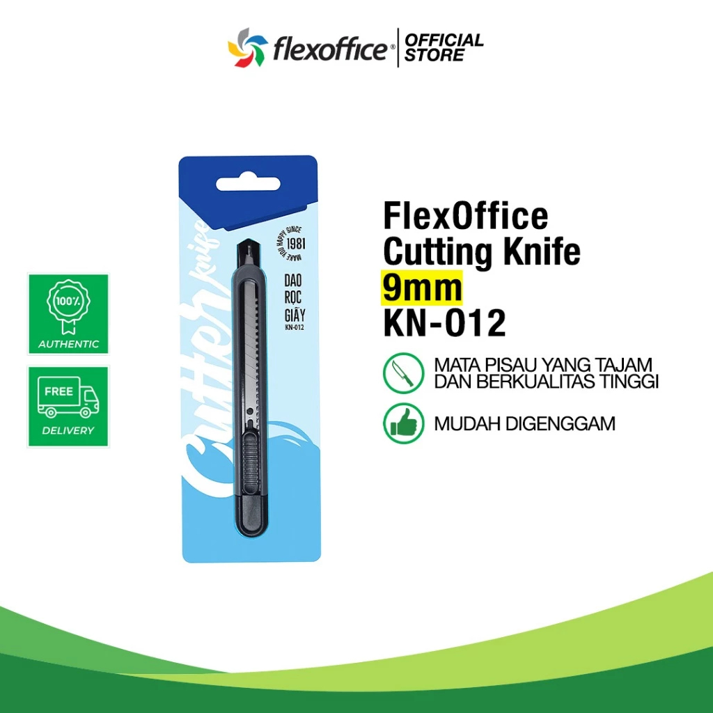 

FlexOffice Cutting Knive FO-KN012 cuter tajam enak dipegang murah kokoh