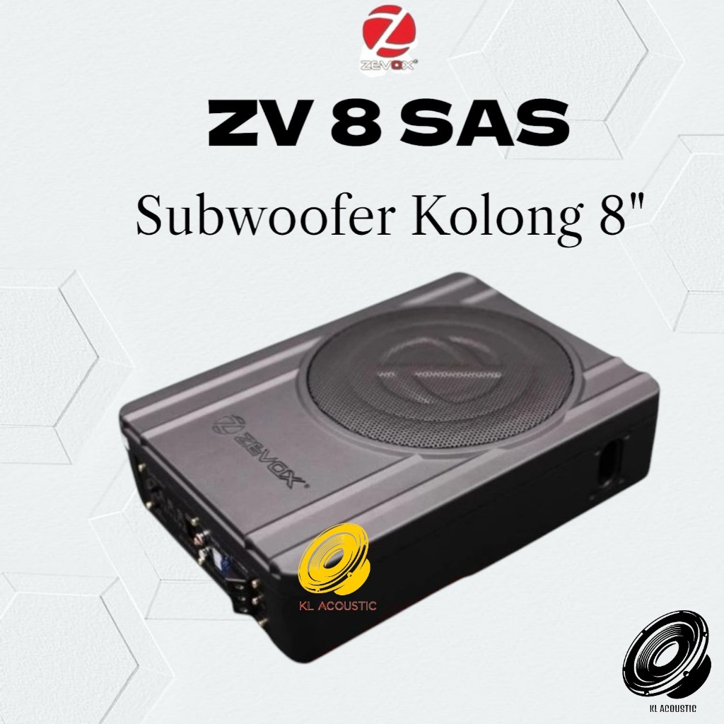 Subwoofer Kolong 8 inch Zevox ZV 8 SAS Sub Aktif Kolong ZEVOX original Basskolong