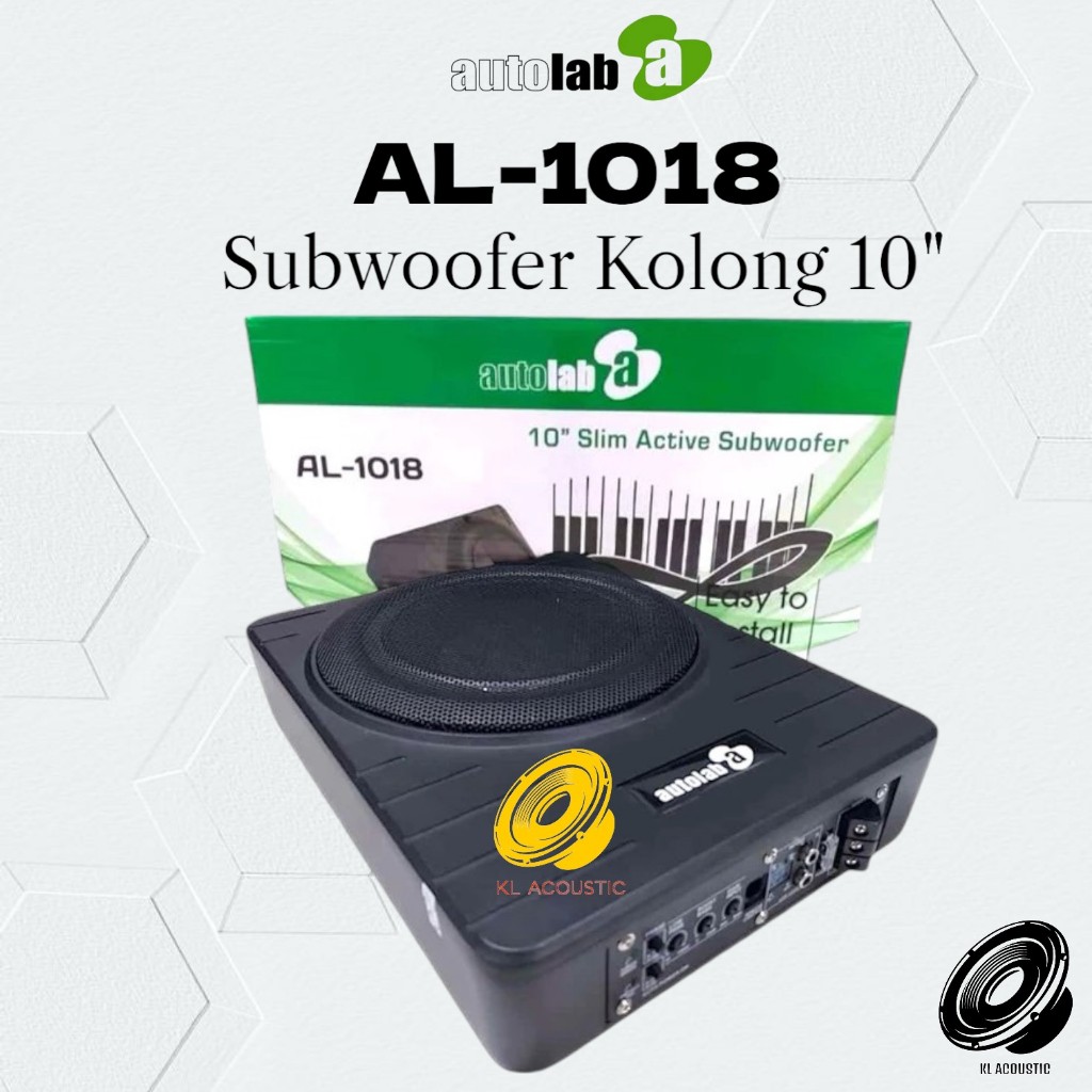 Subwoofer kolong AUTOLAB AL-1018 Subwoofer Aktif Kolong underseat slim Mobil Speaker Mobil