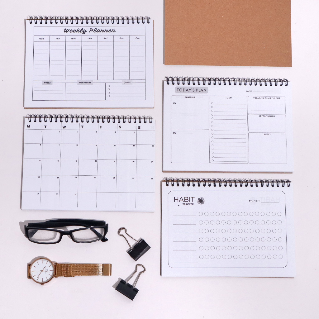 

Spiral atas ] monthly planner/today's planner/weekly planner/habit traker