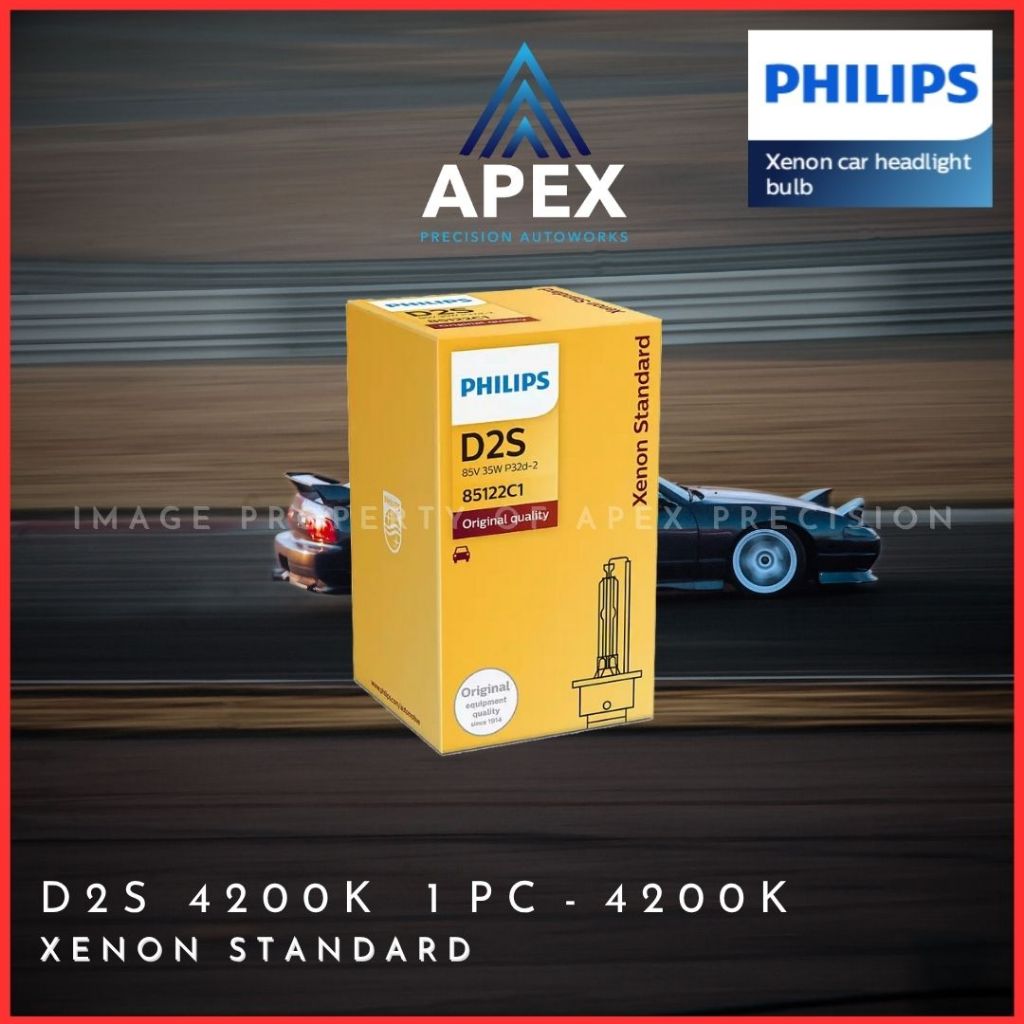 PHILIPS XENON ( 1pc ) - BOHLAM HID D2S 4200K 35W ( GARANSI 36 BULAN )
