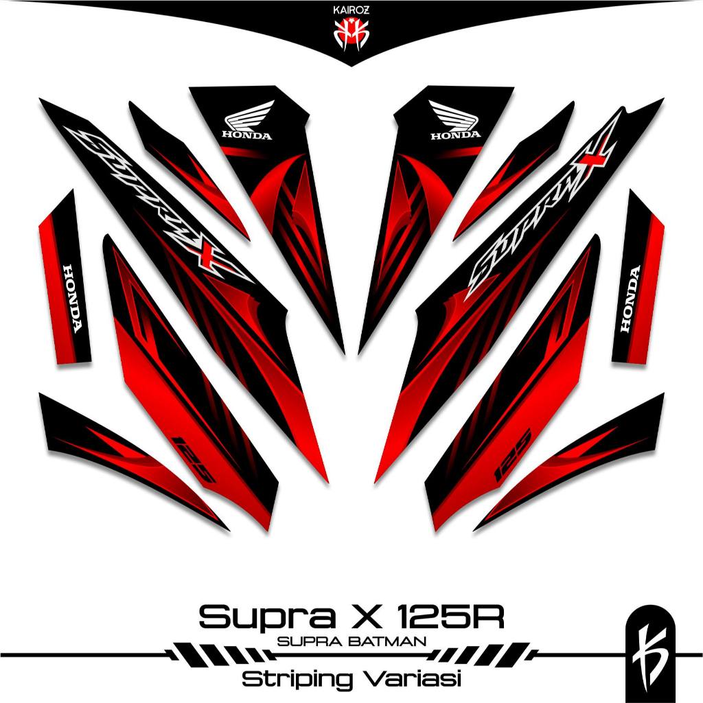STRIPING SUPRA X 125 KARBU SKU 16 BATMAN STICKER STIKER HONDA SUPRA X 125 WAVE 125I SUPRA X 125R