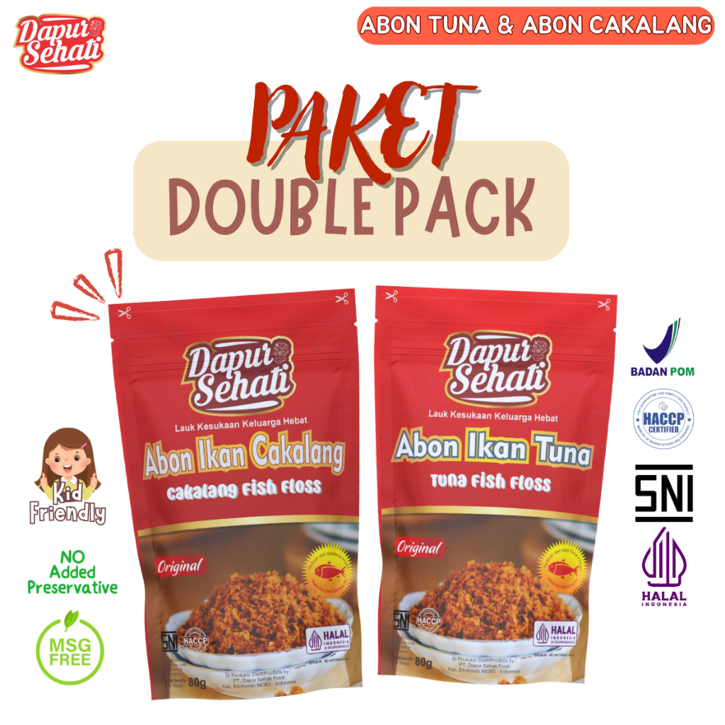 

Double Pack - Abon Ikan Tuna Original & Abon Ikan Cakalang Original