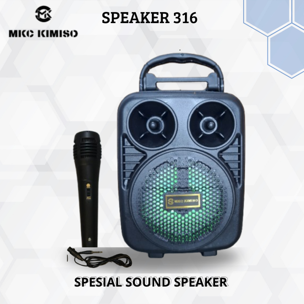 speaker bluetooth + mic karaoke kimiso 316 speaker bluetooth karaoke
