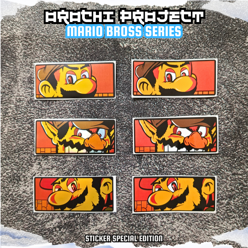 

Sticker Stiker PREMIUM Game SUPER MARIO BROSS Hologram & Vinyl Glossy Anti Air HP Laptop Tumbler Motor Helm