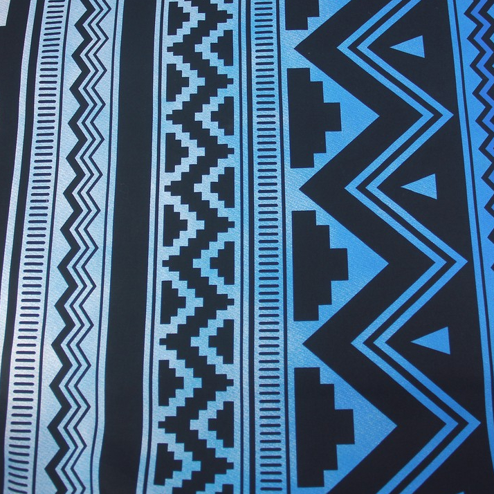 Katun Shirting Biru Hitam Motif Garis
