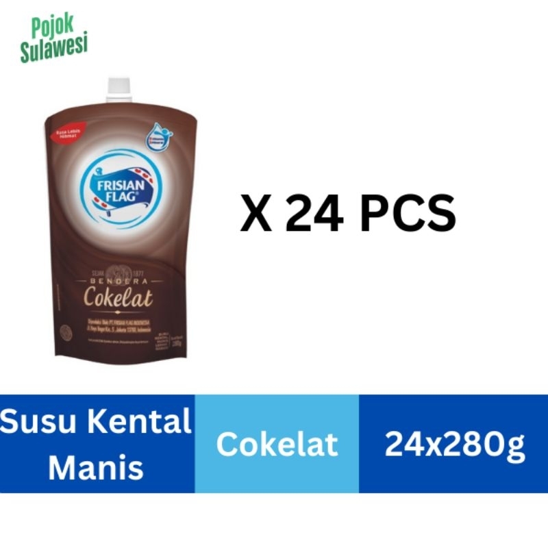 

FRISIAN FLAG Susu Kental Manis Cokelat 280g / 24pc (1dus)