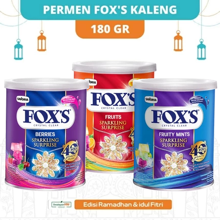 

( Kaleng ) Permen FOX'S Tin Crystal Clear Sparkling Surprise 170gr