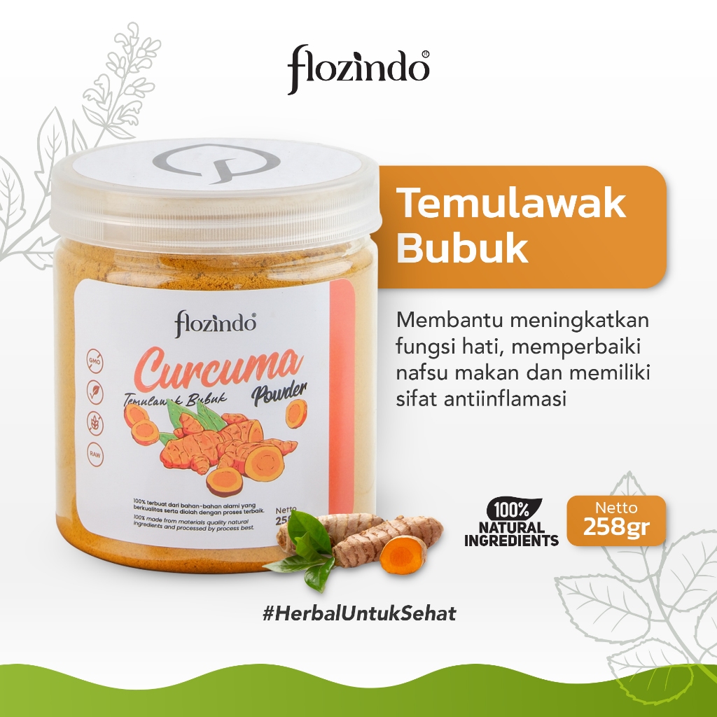 

Flozindo Temulawak Bubuk Jamu Temulawak Original Bubuk Temulawak Murni