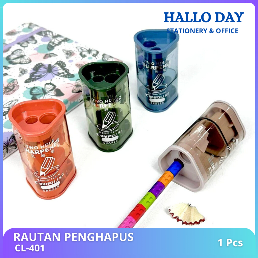 

HD Rautan Serutan 2 in 1 Ada Penghapus / Rautan Serutan Pensil